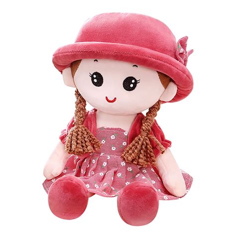 Baby Girls Soft Doll Cute Cuddly Stuffed Toy Girl Decoration Companion Toys Doll - Walmart.com