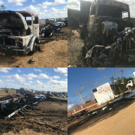 Carga de carvão em caminhão pega fogo e destrói Caminhão e Carreta em