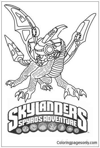 Skylanders Spyros Adventure Drobot Coloring Page - Free Printable ...