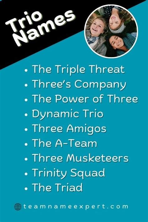 Best 650 Trio Names For Friends Groups And 3 Person Teams Team