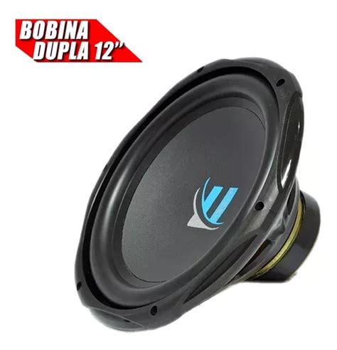 Subwoofer 12 Unlike Tipo Cara Preta Pioneer Bobina Dupla