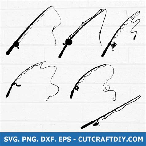 Fishing Pole Svg Fisherman Svg Fishing Hook Svg Fishing Rod Svg