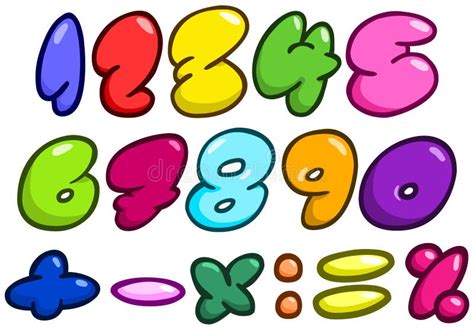 Comic Bubble Numbers Stock Vector Illustration Of Design