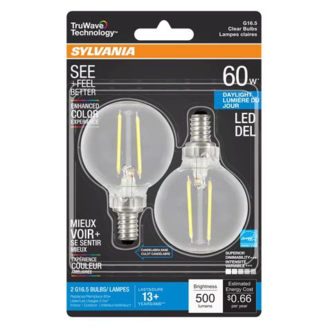 Sylvania Truwave G Watt Clear Led Light Bulbs Daylight Shop