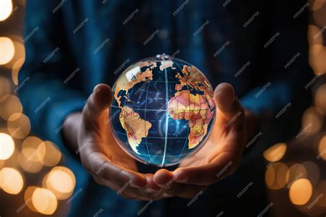 Premium Ai Image Global Unity In Hands Holding Globe With