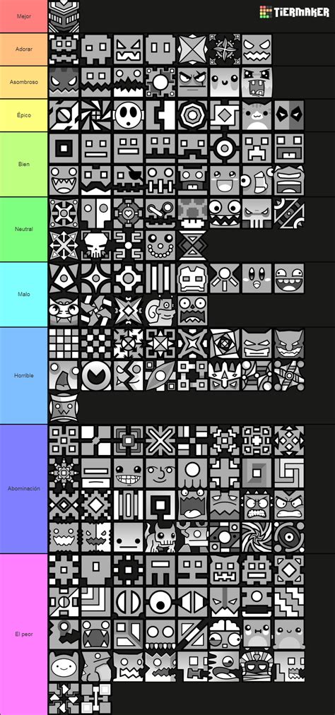 Geometry Dash Icons (Cubes) Tier List (Community Rankings) - TierMaker