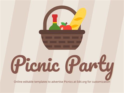 Editable Picnic Party Invitation Templates