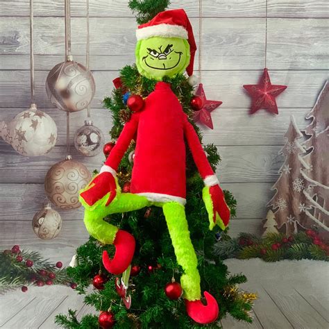 Kany 2023 2pcsset Grinch Christmas Tree Decorations Creative Christmas Tree Toppers Grinch