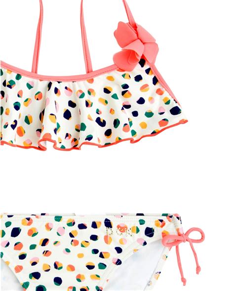 Bikini de niña con estampado de lunares Moda El Corte Inglés