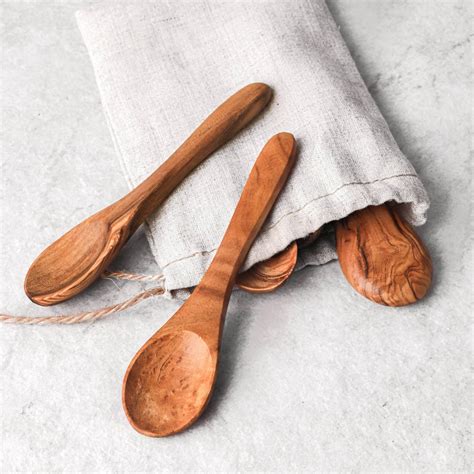 Set Of Handmade Small Wooden Spoons Artisraw