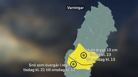 Varning F R Sn Fall I J Mtland Smhi Utf Rdar Gul V Dervarning Svt