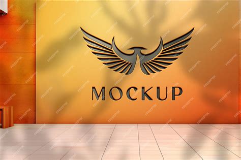 Premium Psd Realistic 3d Logo Mockup