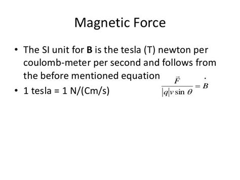 Magnetic force