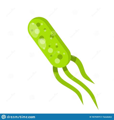 Virus And Green Bacteria Causative Agent Stock Vector Illustration