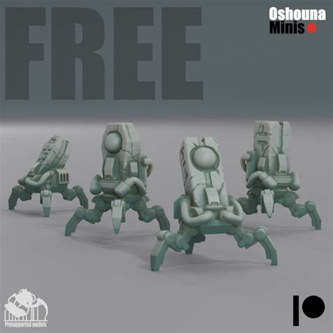 D Printable Free Monolith Bots By Oshounaminis