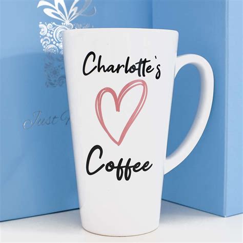 Personalised Latte Mug Love Heart