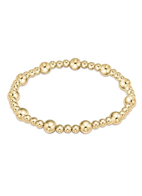 Enewton Classic Sincerity Pattern 6mm Bead Bracelet Gold Details Direct