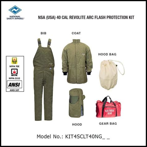 NSA USA 40 CAL ARCGUARD REVOLITE ARC FLASH PROTECTION KIT LOTO