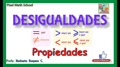 Desigualdades Propiedades Youtube