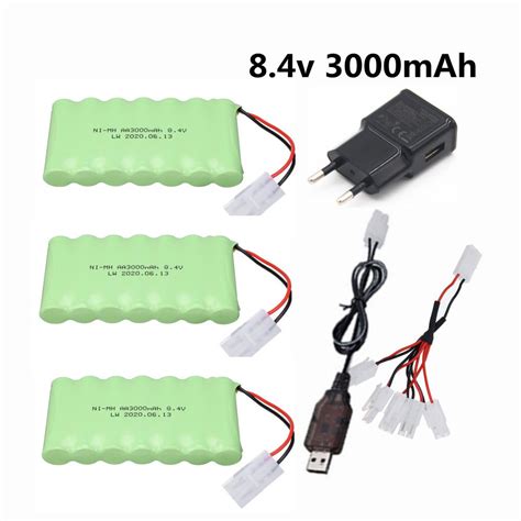 V Mah Baery Charger Sets For Rc Toy Car Tank Train Robot Boat