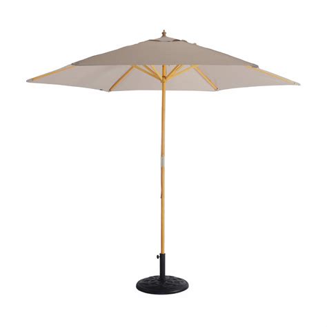 Parasol Droit Rond M M T Central En Bois Beige Pour La Maison