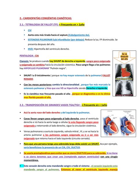 12 CardiopatÍas CongÉnitas Aci Y CianÓticas Pdf