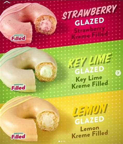 Krispy Kreme New Summer Donuts Strawberry Glaze Key Lime Glaze Key Lime