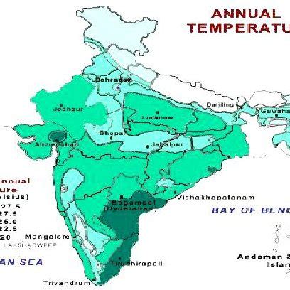 Annual Temperature Map Of India United States Map