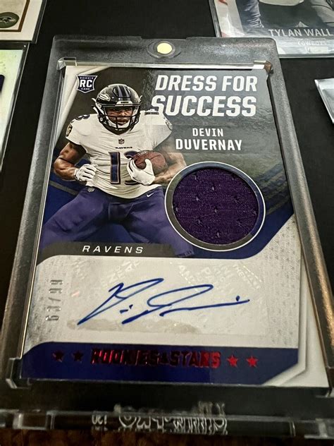 2020 Panini Rookies And Stars Dress For Success Devin Duvernay 99 Auto