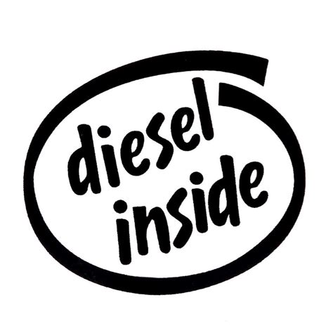 Diesel Inside Turbo Diesel Funny Sticker Decal Etsy