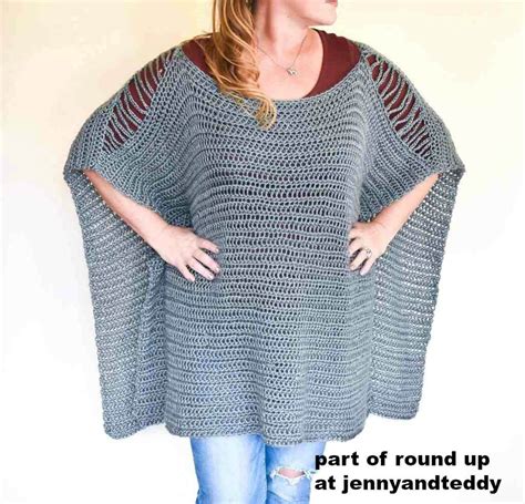 10 Free Crochet Ponchos Pattern For Women Jenny And Teddy