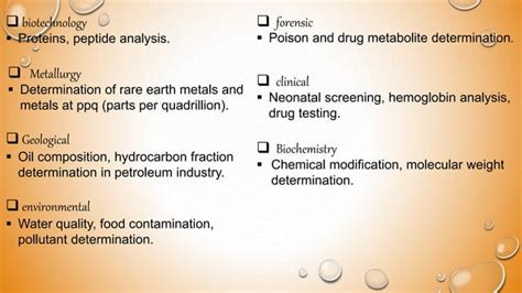 Applications Of Mass Spectroscopy In Pharmacyincluding Other Sectors