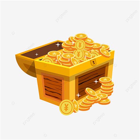 Treasure Money Coin Vector Design Images Illustration Of A Treasure