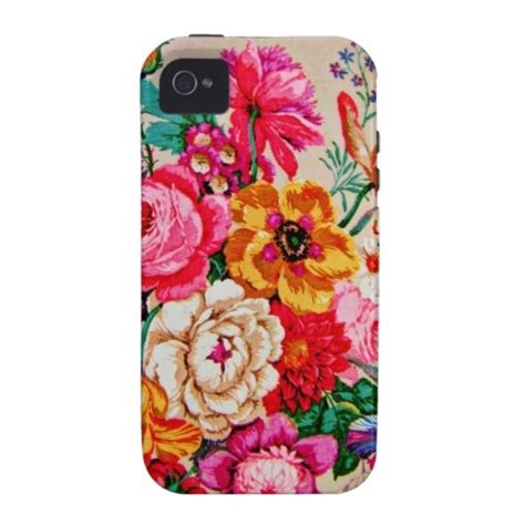 Girly Vintage Spring Flowers Iphone 4 Case