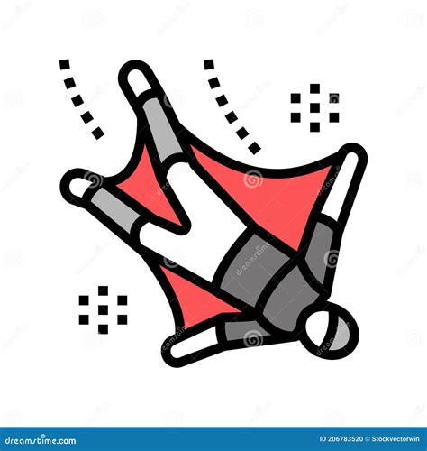 Wingsuit Fly Extremal Man Color Icon Vector Illustration Stock