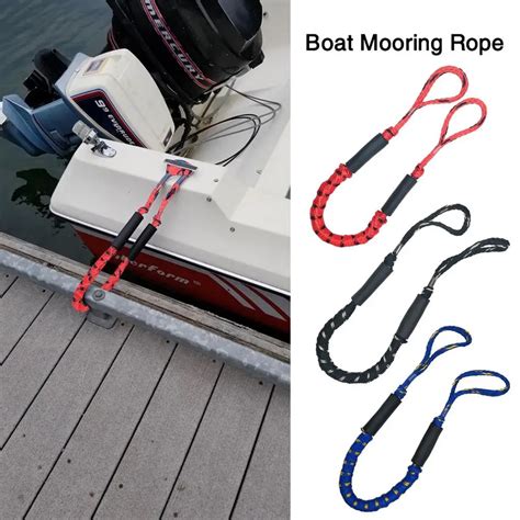 2 Pcs Boat Dock Line 4 55 Ft Mooring Rope Bungee Dockline Stainless