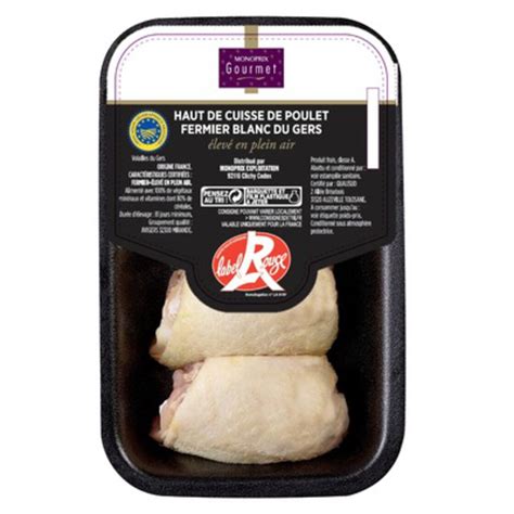 Monoprix Gourmet Hauts De Cuisse De Poulet Fermier Blanc Du Gers Label