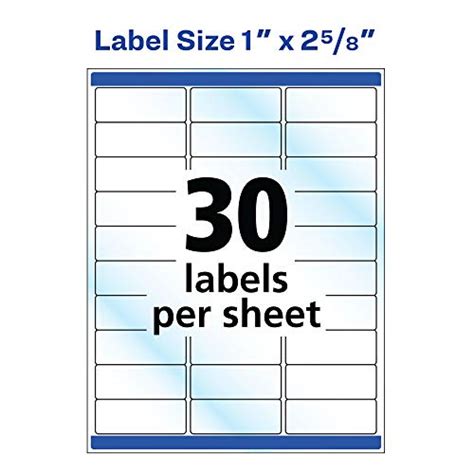 Avery Glossy Crystal Clear Address Labels For Laser Inkjet