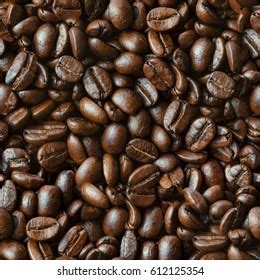 Coffee Beans Closeup Background Seamless Texture Stock Photo