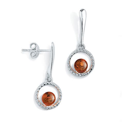 Boucles D Oreilles Ambre Et Argent E8 228 Bijoux Ambre Et Argent Pas