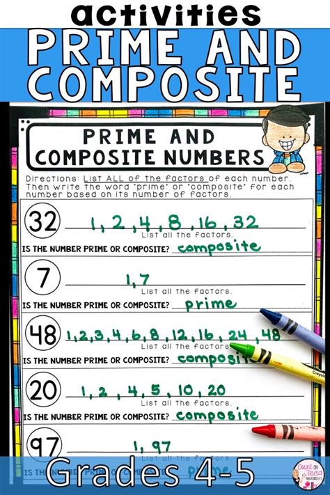 Prime and Composite Numbers Worksheet | Composite numbers, Prime and ...