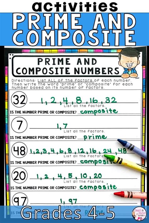 Composite And Prime Numbers Worksheet