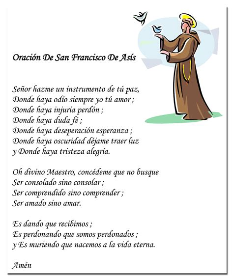 La Oración De San Francisco De Asís Oracion De San Francisco Dichos Religiosos Frases Religiosas