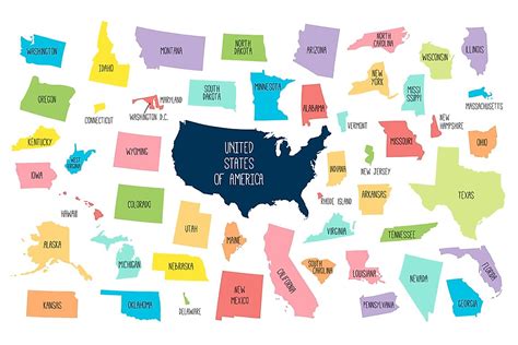 Us Map And States Name - Map