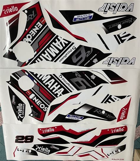 Decal Sticker Kit Racing V4 Red For Yamaha Yzf R6 2017 Present