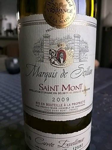 2009 Plaimont Marquis de Seillan Saint Mont Cuvée Excellence Vivino US