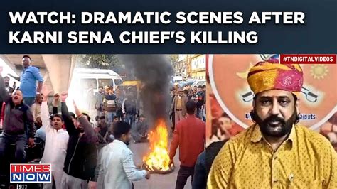 Karni Sena Chiefs Murder Sparks Violence Protests Rajasthan Bandh Call Issued Watch High