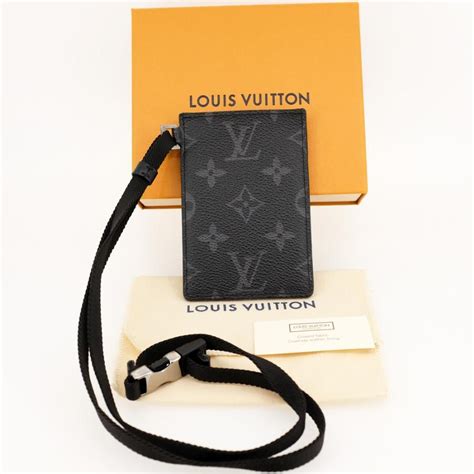 【未使用品】louis Vuitton ルイヴィトン ネックストラップ付きカードフォルダー カードケース モノグラム エクリプス M61690