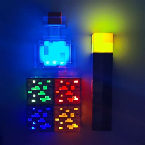 Minecraft Brownstone Torch Lamp Inch Led Night Light Bestdeals