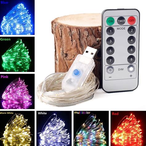 Christmas Light M Waterproof Remote Control Fairy Lights Battery